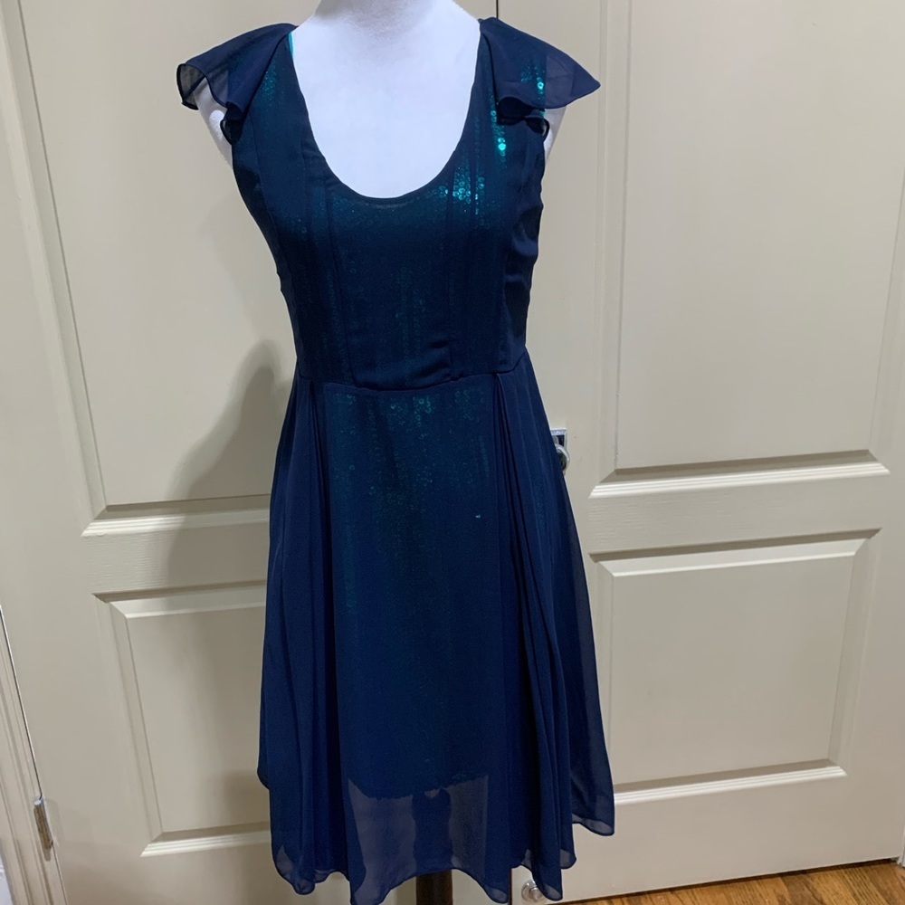 REISS Women's Sequin Cap Sleeve Dress, 6 - Picture 2 of 10